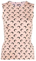 (Women) Marine Serre SS21 Half Moon Print Tank Top Pink T162SS21WJERPA0001 (Women) Marine Serre SS21 Half Moon Print Tank Top Pink T162SS21WJERPA0001