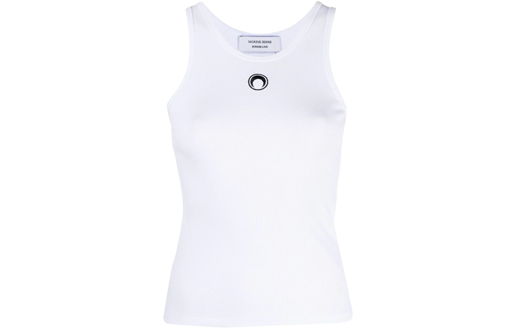Order (W) Marine Serre SS21 Logo 刺繡女款白色背心 UW010ICONWJERCO0030