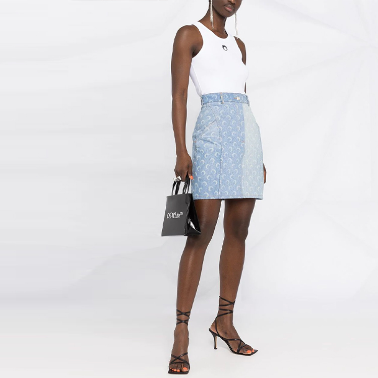 Purchase (W) Marine Serre SS21 Logo 刺繡女款白色背心 UW010ICONWJERCO0030