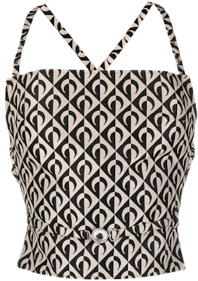 (W) 마린 세르 SS21 프린팅 백리스 민소매 탑 여성 블랙 T156SS21W Buy (W) 마린 세르 SS21 프린팅 백리스 민소매 탑 여성 블랙 T156SS21W