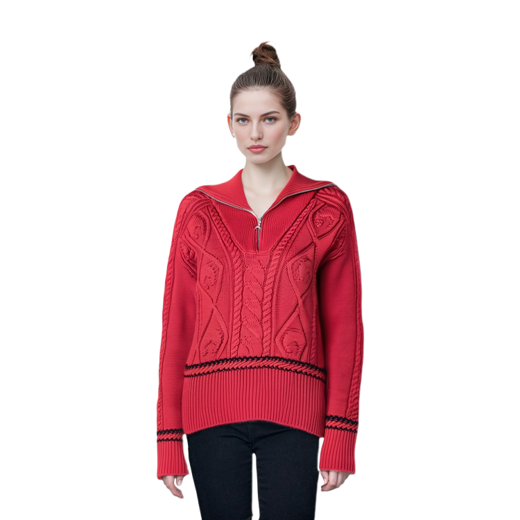 Details for (W) Marine Serre SS22 紅色條紋針織羊毛毛衣. T294FW22W02