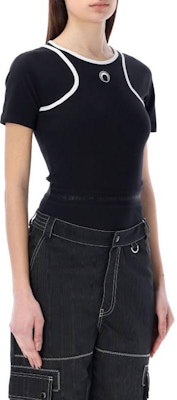 (W) Marine Serre SS23 黑色對比修身短袖連身褲 T200ICONWSS2300BLACK Purchase (W) Marine Serre SS23 黑色對比修身短袖連身褲 T200ICONWSS2300BLACK