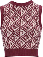 (Women) Marine Serre SS23 Pattern Sleeveless Pullover Sweater Women WTO086CKNI0034BG20 (Women) Marine Serre SS23 Pattern Sleeveless Pullover Sweater Women WTO086CKNI0034BG20