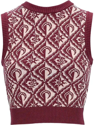 (Women) Marine Serre SS23 Pattern Sleeveless Pullover Sweater Women WTO086CKNI0034BG20 Buy (Women) Marine Serre SS23 Pattern Sleeveless Pullover Sweater Women WTO086CKNI0034BG20
