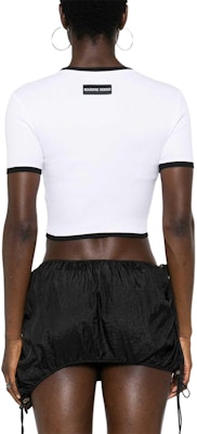 (W) Marine Serre SS24 白色標誌短袖圓領T恤。 WTO087AWH10-WHITE Shop (W) Marine Serre SS24 白色標誌短袖圓領T恤。 WTO087AWH10-WHITE