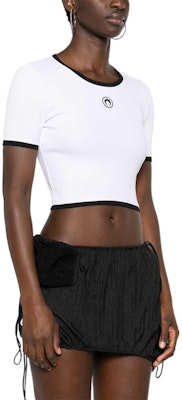 (W) Marine Serre SS24 白色標誌短袖圓領T恤。 WTO087AWH10-WHITE Purchase (W) Marine Serre SS24 白色標誌短袖圓領T恤。 WTO087AWH10-WHITE