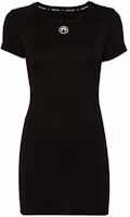Order (W) Marine Serre SS24 黑色刺繡圖案短袖連衣裙 WDR248CJER0008-BLACK