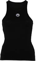 (Women) Marine Serre SS24 Black Sleeveless Knit Pullover Tank Top WTT014ACJER0011-BLACK (Women) Marine Serre SS24 Black Sleeveless Knit Pullover Tank Top WTT014ACJER0011-BLACK