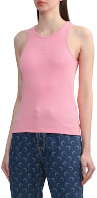 (W) Marine Serre SS24 刺繡圓領無袖上衣 女生 泡泡糖粉紅色 WTT014CJER0011-PINK Purchase (W) Marine Serre SS24 刺繡圓領無袖上衣 女生 泡泡糖粉紅色 WTT014CJER0011-PINK