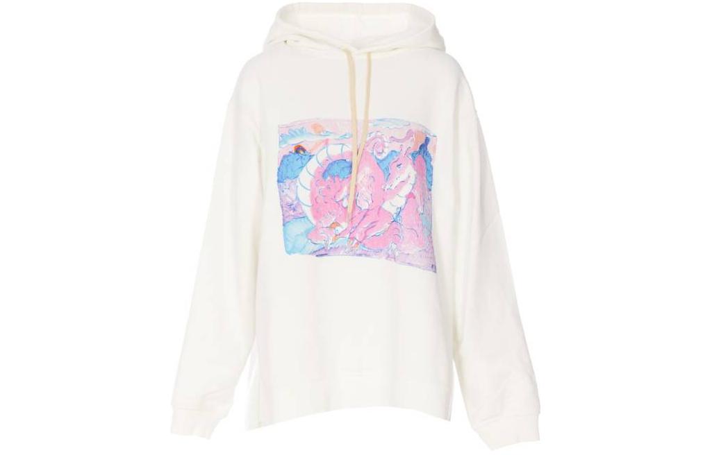 Order (W) MARNI 動物印花白色連帽長袖上衣 FLJE0179P2-USCV01-FDW03