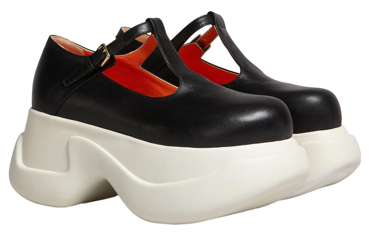 (W) Marni 'Black Buckle Round-Toe Platform' 圖 2
