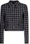 Order (Women) MARNI Black Checked Wool Jacket Striped Lapel Single-Breasted Long Sleeve GIMA0221U0-UTWA01-CHN99