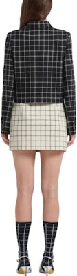 (Women) MARNI Black Checked Wool Jacket Striped Lapel Single-Breasted Long Sleeve GIMA0221U0-UTWA01-CHN99 Shop (Women) MARNI Black Checked Wool Jacket Striped Lapel Single-Breasted Long Sleeve GIMA0221U0-UTWA01-CHN99