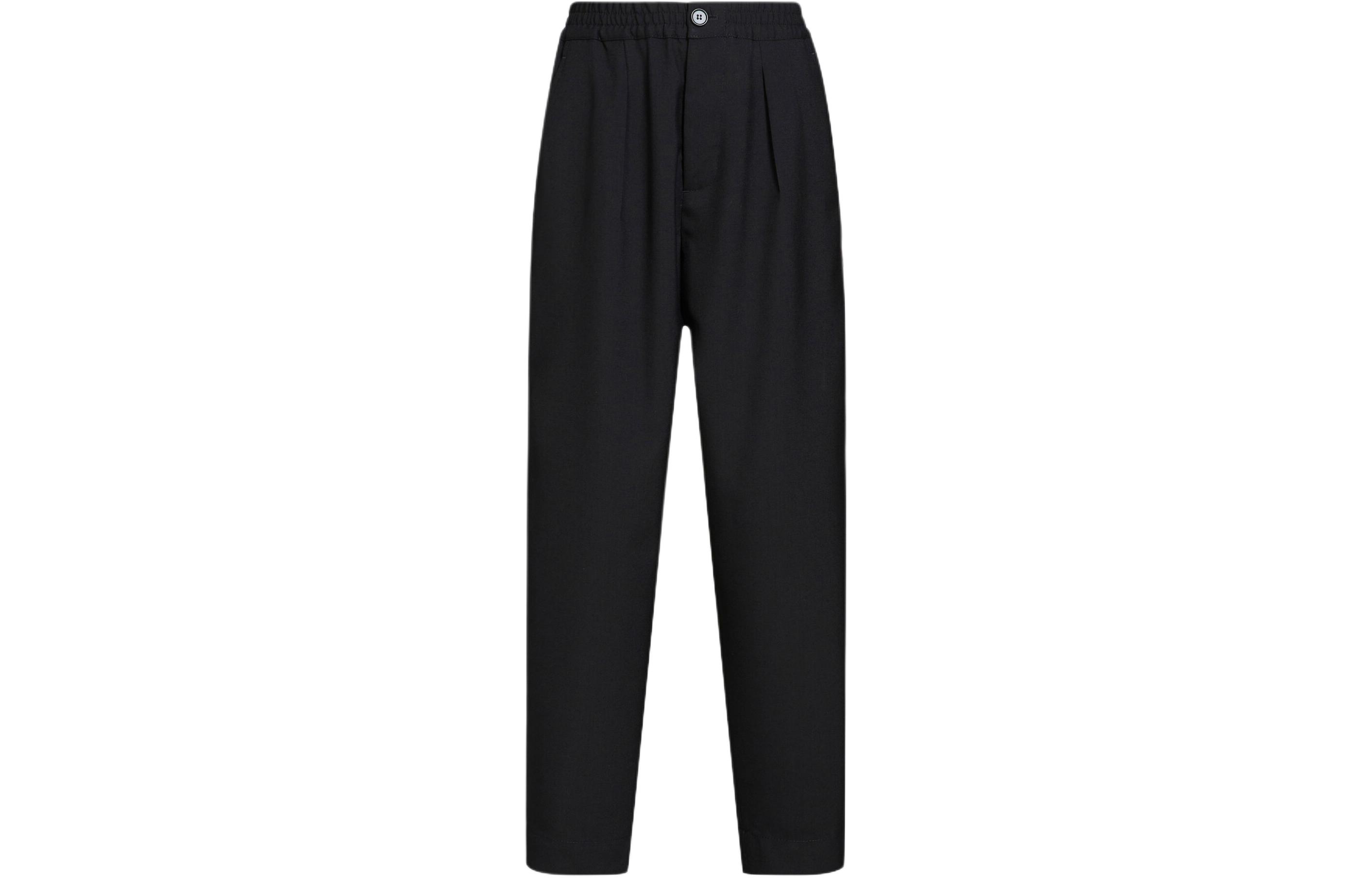 (Women) MARNI  Black Pleated Button Tapered Casual Pants. PAMA0317MUTW83900N99