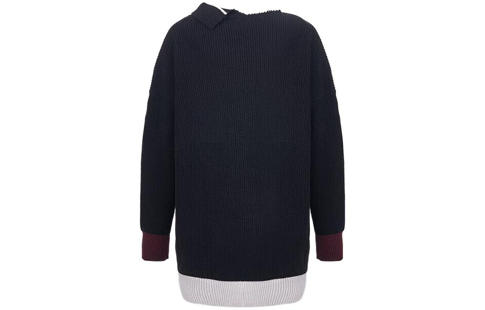 Lookbook (W) MARNI 黑色纯色半高领长袖针织上衣 ABMD0111Q1-UFH440-MXN99