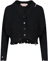 (Women) MARNI Black Solid Color Single-Breasted Knit Cardigan CDMD0223A2-UFC652-00N99 (Women) MARNI Black Solid Color Single-Breasted Knit Cardigan CDMD0223A2-UFC652-00N99