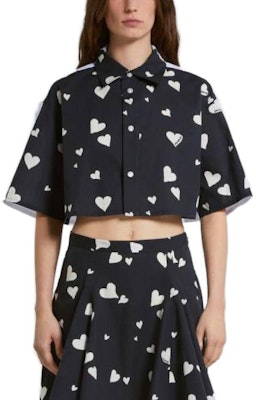 (Women) MARNI Boxy Fit Printed Crop Short Sleeve Shirt Black CAMA0550QSUTC280BHN99 Shop (Women) MARNI Boxy Fit Printed Crop Short Sleeve Shirt Black CAMA0550QSUTC280BHN99