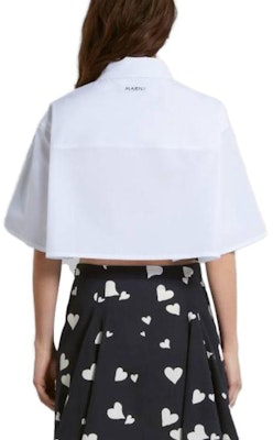 (Women) MARNI Boxy Fit Printed Crop Short Sleeve Shirt Black CAMA0550QSUTC280BHN99 Purchase (Women) MARNI Boxy Fit Printed Crop Short Sleeve Shirt Black CAMA0550QSUTC280BHN99
