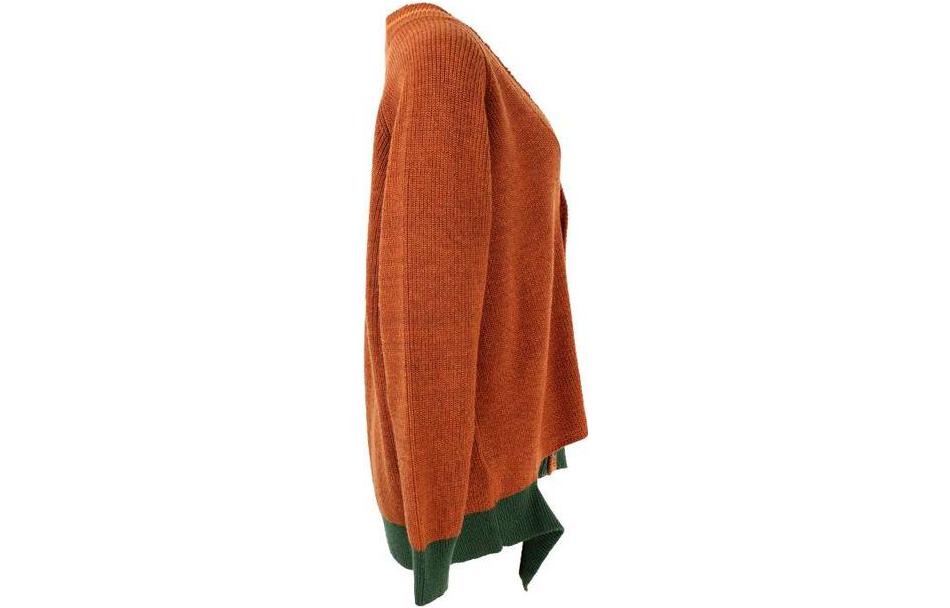 Purchase (W) マルニ カラーブロック ウール Vネック 長袖 ニット セーター ブラウン. CDMD0256Q0UFC31600M35