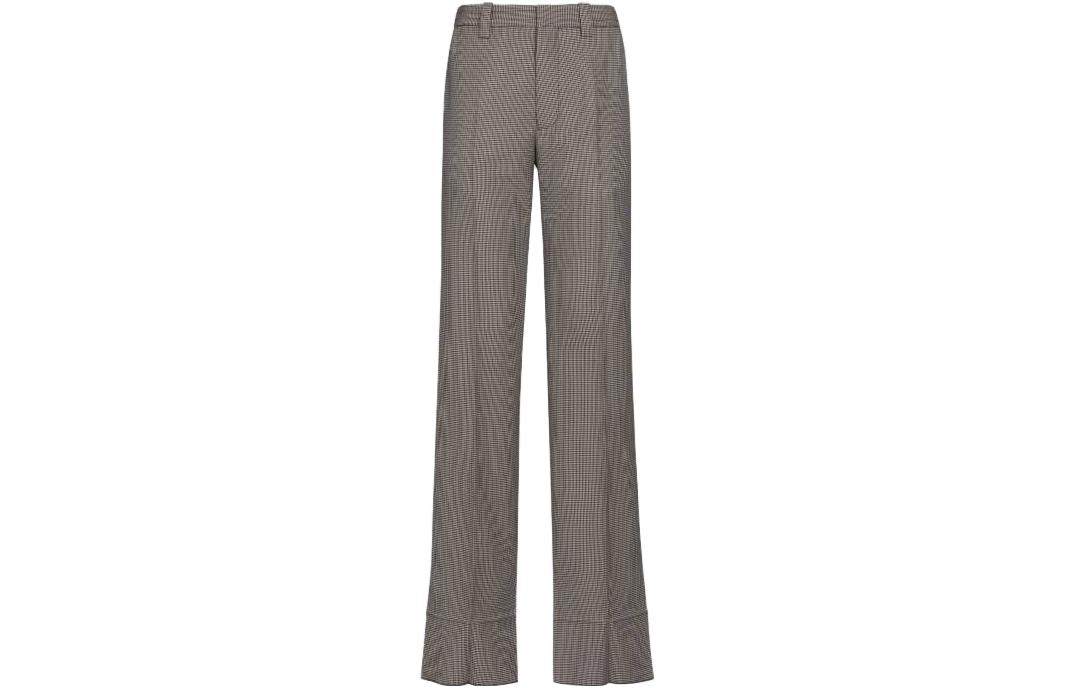 (Women) MARNI  Houndstooth Flared Casual Trousers Grey. PAMA0419U0-UTWA03-PDR82