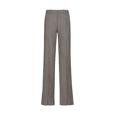 (Women) MARNI Houndstooth Flared Casual Trousers Grey. PAMA0419U0-UTWA03-PDR82