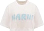 Order (Women) MARNI Letter Print Crewneck Oversized T-Shirt White SS24 THJE0301P1-USCS11-L4W01