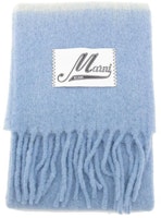 (Women) MARNI Logo Alpaca Wool Knit Scarf - Blue SCMC0122Y0UAW037STB47 (Women) MARNI Logo Alpaca Wool Knit Scarf - Blue SCMC0122Y0UAW037STB47