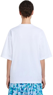 (Women) MARNI Logo Print Crewneck Oversized T-Shirt White SS24. THJE0263P1USCS87L1W01 Shop (Women) MARNI Logo Print Crewneck Oversized T-Shirt White SS24. THJE0263P1USCS87L1W01