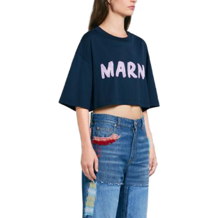 Purchase (W) MARNI 寬版藍色標誌T恤 SS24 THJE0301P1USCS11L2B99