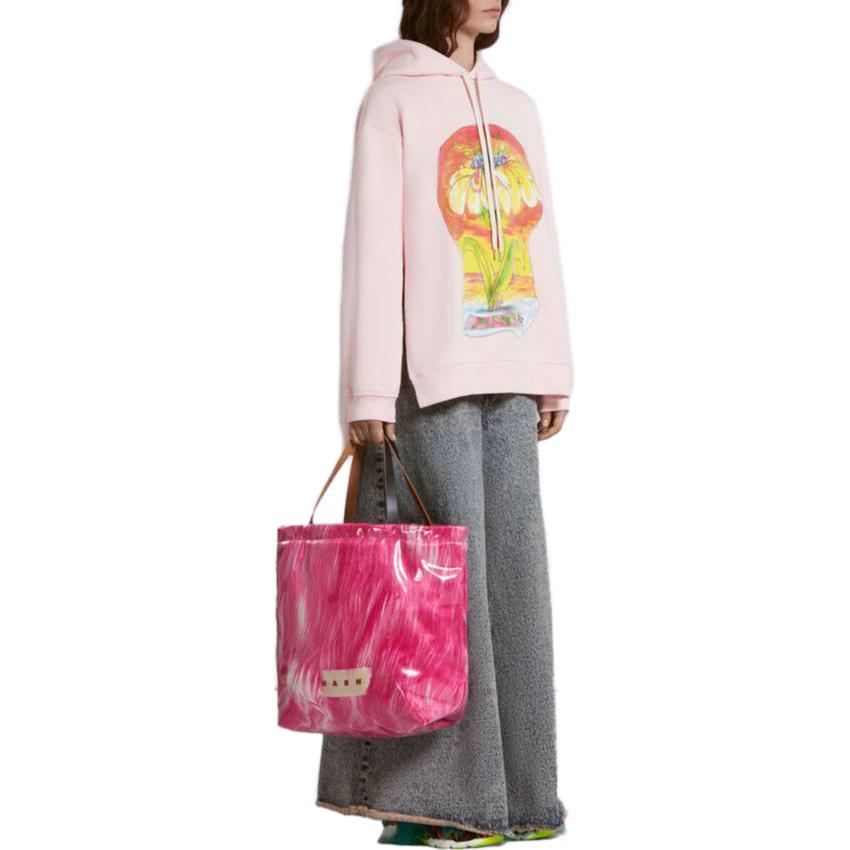 Lookbook (W) MARNI 粉色花卉印花寬鬆連帽長袖上衣 FLJE0179P3-USCV45-DDC13