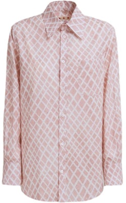 (Women) Marni Pink Plaid Print Long Sleeve Fitted Button-Up Shirt CAMA0103S6UTC409LAC29 Order (Women) Marni Pink Plaid Print Long Sleeve Fitted Button-Up Shirt CAMA0103S6UTC409LAC29