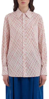 Shop (W) Marni 粉紅格紋修身長袖襯衫 CAMA0103S6UTC409LAC29