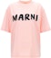 Order (Women) MARNI Pink Solid Color Letter Print Short Sleeve T-Shirt. THJET49EPH-USCS11-LOC13