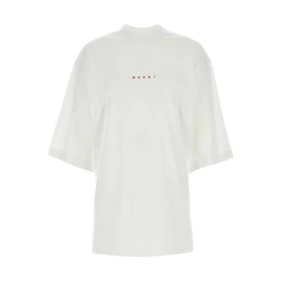 (Women) MARNI Plain White Crewneck Short Sleeve T-Shirt THJE0263P1-USCS87-L2W01