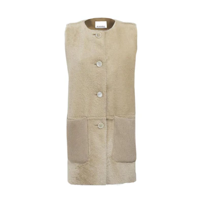 (Women) MARNI Sleeveless Solid Color Button-Up Vest Beige GLMXE02BLQ-ULM094-ROM20