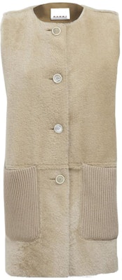(Women) MARNI Sleeveless Solid Color Button-Up Vest Beige GLMXE02BLQ-ULM094-ROM20 Order (Women) MARNI Sleeveless Solid Color Button-Up Vest Beige GLMXE02BLQ-ULM094-ROM20