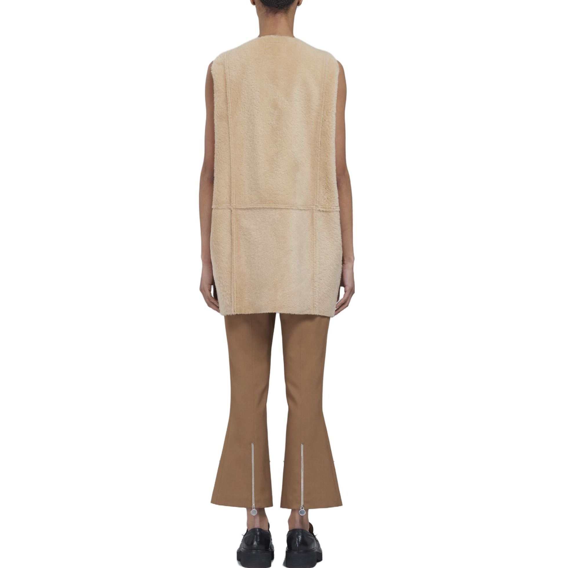 Shop (W) MARNI 無袖純色釦式背心 米色 GLMXE02BLQ-ULM094-ROM20