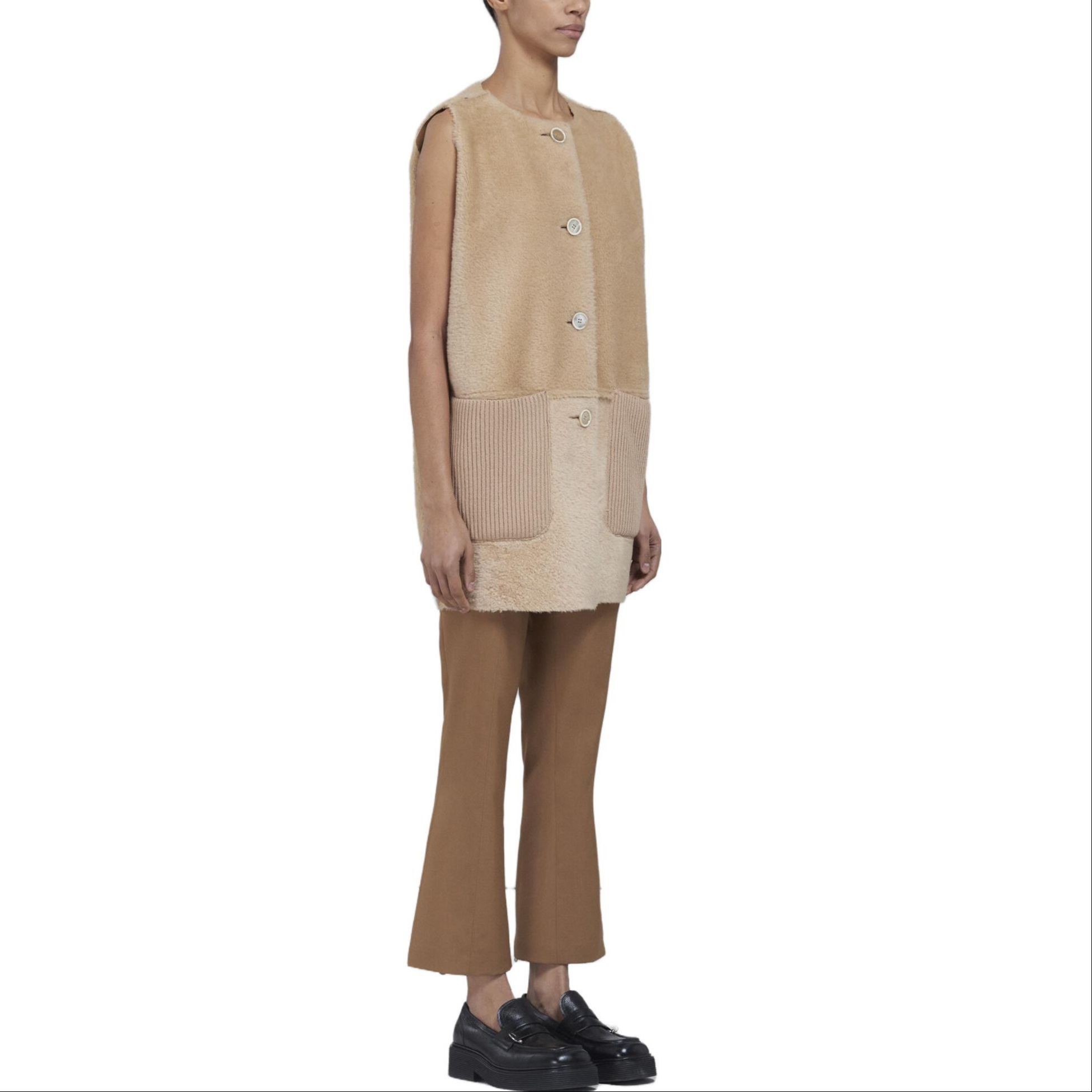 Purchase (W) MARNI 無袖純色釦式背心 米色 GLMXE02BLQ-ULM094-ROM20