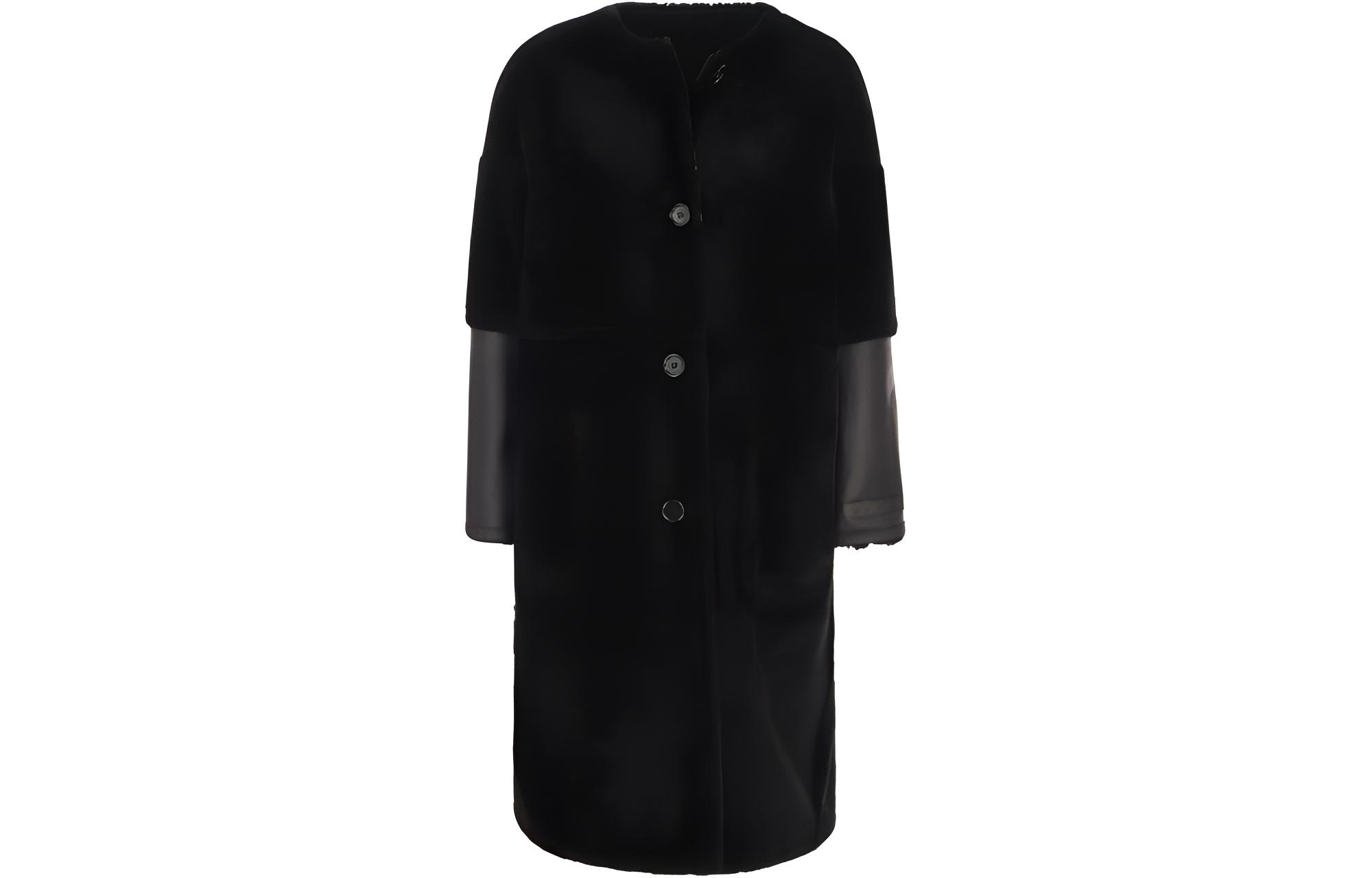 (Women) MARNI  Solid Color Mid-Length Coat Black CPMX0139B1-ULM094-RON99
