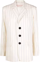 Order (W) MARNI ストライプ柄 シングルブレスト ブレザー ホワイト GIMA0182U0UTW951STW06