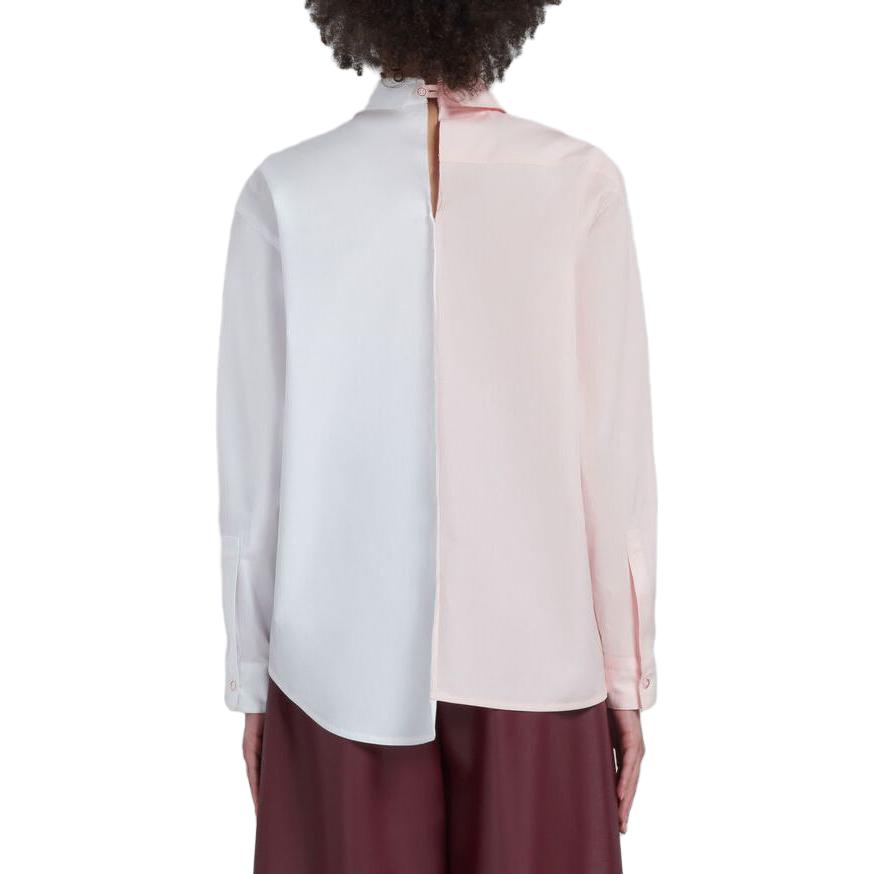 Shop (W) 마르니 투톤 패치워크 루즈핏 긴팔 셔츠 멀티컬러 CAMA0546QX-UTC223-00W01