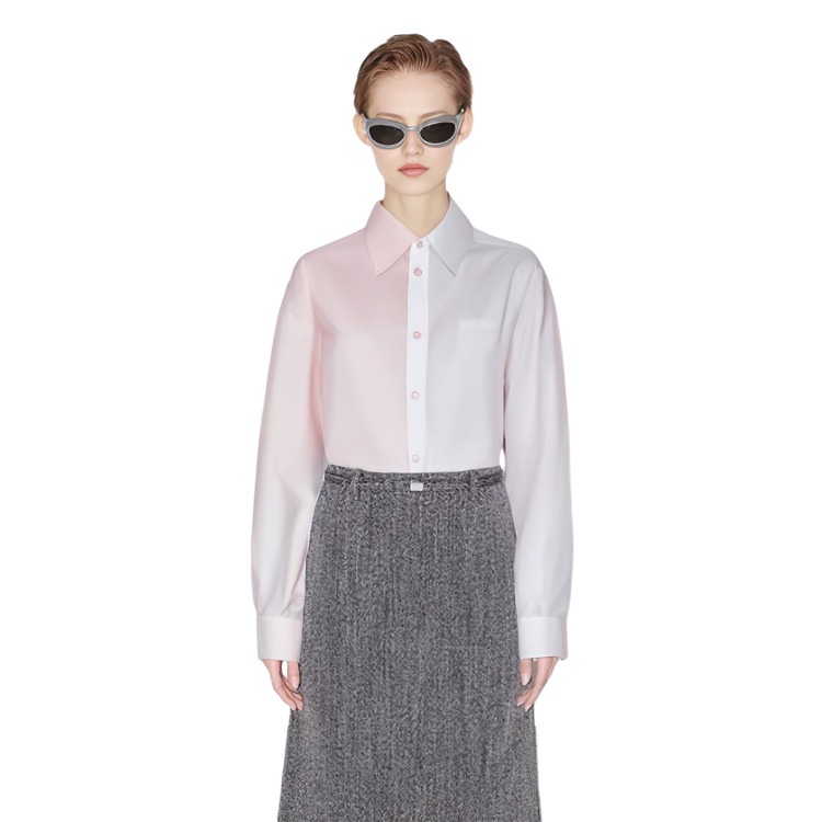 Details for (W) 마르니 투톤 패치워크 루즈핏 긴팔 셔츠 멀티컬러 CAMA0546QX-UTC223-00W01