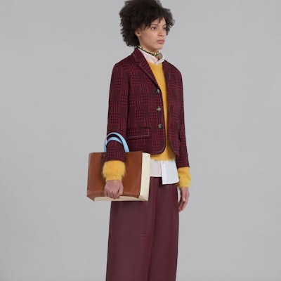 (Women) MARNI Two-Tone Patchwork Loose Long Sleeve Shirt Multicolor CAMA0546QX-UTC223-00W01 Sizing (Women) MARNI Two-Tone Patchwork Loose Long Sleeve Shirt Multicolor CAMA0546QX-UTC223-00W01