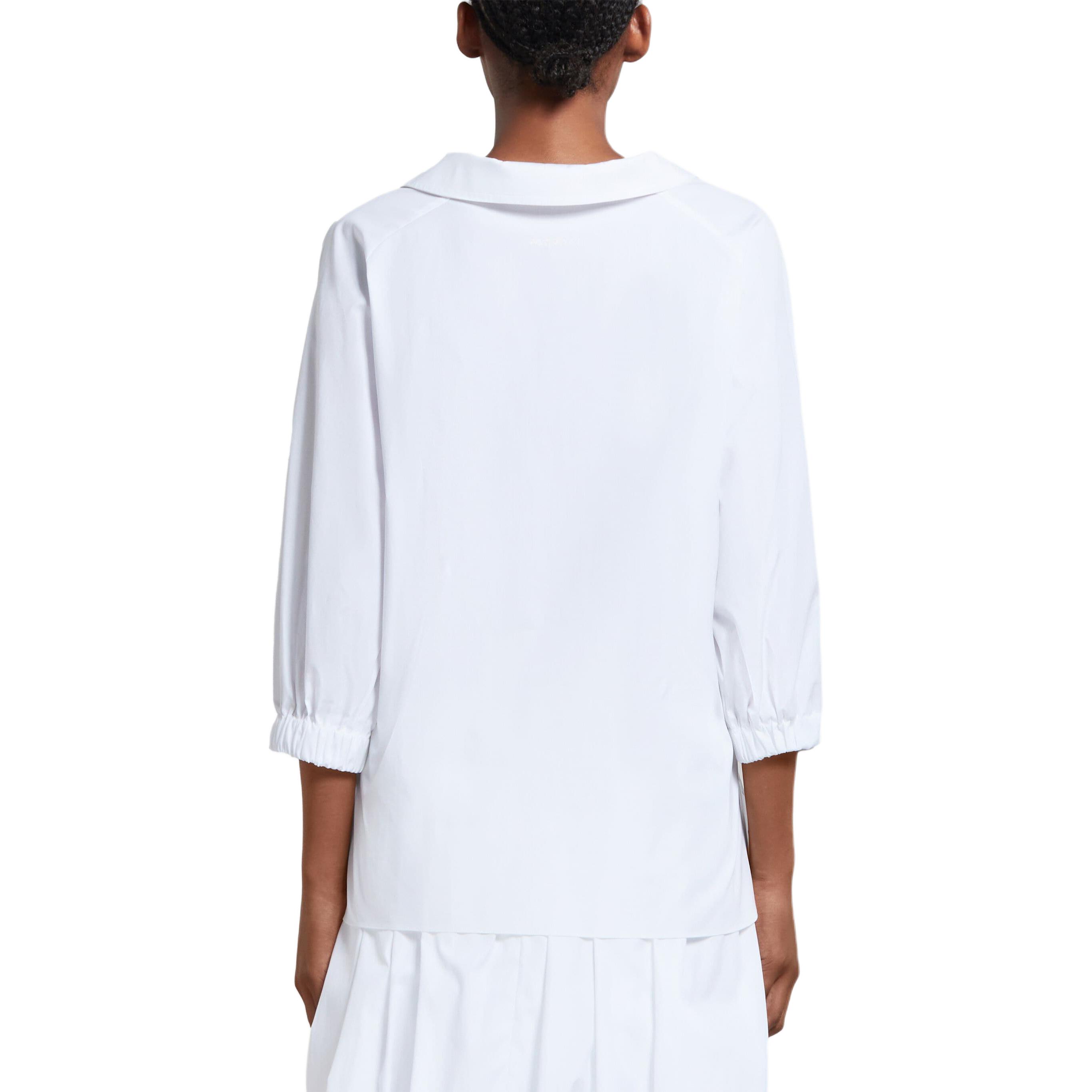 Shop (W) MARNI Vネック コットン 3/4スリーブシャツ オプティカルホワイト TTMA0226X0-UTC223-00W01