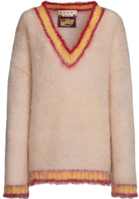 (Women) MARNI V-Neck Long Sleeve Sweater Mustard Brown CVMD0107Q0UFU10800W31 Buy (Women) MARNI V-Neck Long Sleeve Sweater Mustard Brown CVMD0107Q0UFU10800W31