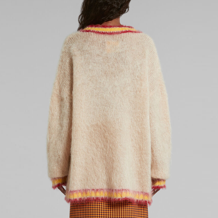 Shop (W) MARNI Vネック 長袖セーター マスタードブラウン CVMD0107Q0UFU10800W31