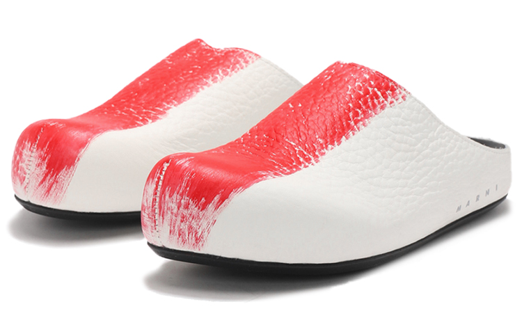 (W) Marni 'White Grainy Leather Mules' 圖 3