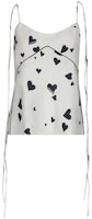 (Women) MARNI White Sleeveless Top with Heart Print Allover Pattern. TTMA0269I0-UTSG03-BHW03 (Women) MARNI White Sleeveless Top with Heart Print Allover Pattern. TTMA0269I0-UTSG03-BHW03