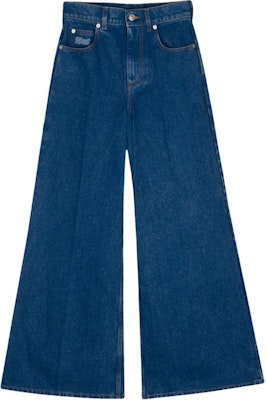 (Women) MARNI Wide-Leg Washed Contrast Stitch Jeans - Mid Blue PAJD0514X0USCU83-BLUE Order (Women) MARNI Wide-Leg Washed Contrast Stitch Jeans - Mid Blue PAJD0514X0USCU83-BLUE