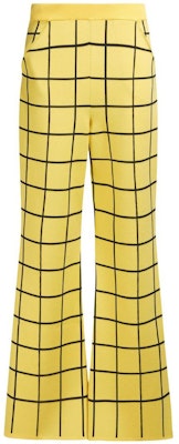 (Women) MARNI Yellow Plaid High-Waist Wide-Leg Casual Pants. PUMG0035Q0-UFV111-CHY56 Buy (Women) MARNI Yellow Plaid High-Waist Wide-Leg Casual Pants. PUMG0035Q0-UFV111-CHY56